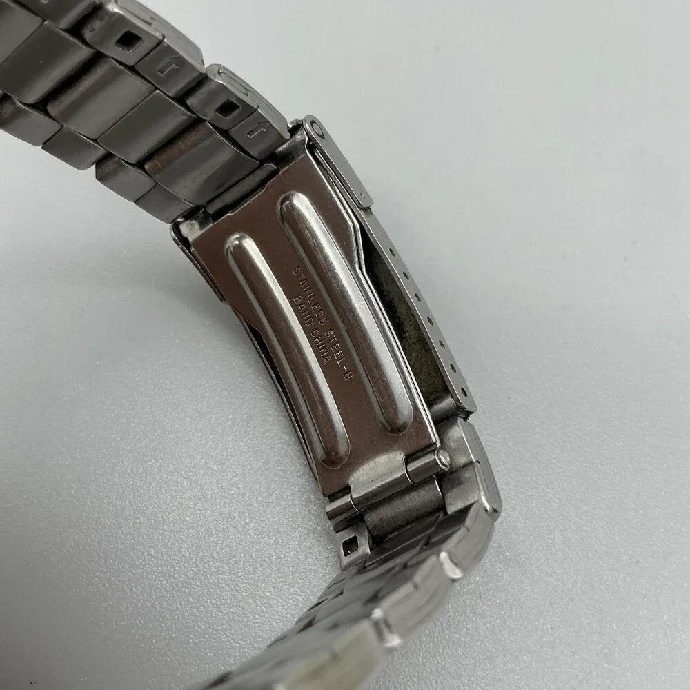 Pulsar V071-0110 Mens Watch 40mm Blue Dial Stainless Alarm Ana-Digi For Parts